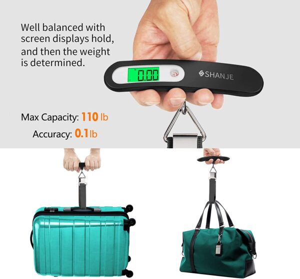 SHANJE Luggage Weight Scale for Suitcases 110 Lbs World Cup Travel Accessories High Precision Travel Digital Hanging Scales 50kg - Image 5