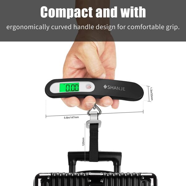 SHANJE Luggage Weight Scale for Suitcases 110 Lbs World Cup Travel Accessories High Precision Travel Digital Hanging Scales 50kg - Image 3