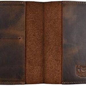 Hide & Drink, Leather Passport Case With Credit Card Slot, Bills Holder, Traveler Essentials, Handmade :: Bourbon Brown
